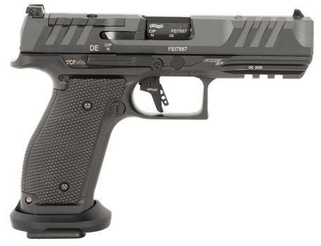 Walther Arms 2897008 PDP Pro Full Size Frame 9mm Luger 20+1 4.50" Black Steel Barrel, Black Optic Ready/Serrated Steel Slide, Black Steel Frame w/Picatinny Rail, Textured Polymer Grip                 