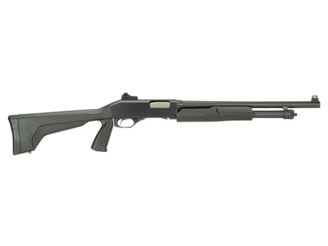 Stevens 22439 320 Security 20 Gauge 3" 5+1 18.50" Matte Blued Carbon Steel Barrel, Matte Black Fixed Pistol Grip Stock Ambidextrous, Ghost Ring Sight