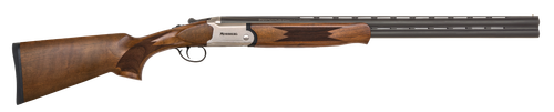 Mossberg 75477 Silver Reserve Bantam Youth 20 Gauge Break Open 3" 2rd 26" Matte Blued Over/Under Vent Rib Barrel, Satin Silver Stainless Steel Engraved Receiver, Fixed Black Walnut Stock, Right Hand  