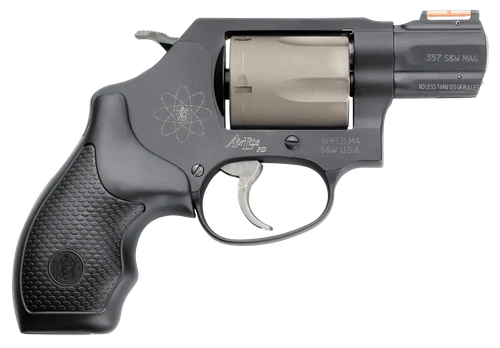 Smith & Wesson 163064 Model 360 Personal Defense 357 Mag or 38 S&W Spl +P 1.88"  Black Stainless Steel Barrel, 5rd Titanium Cylinder, Black Scandium Alloy J-Frame, HiViz Fiber Optic Orange Front Sight