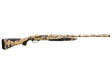 Browning 011740204 Maxus II 12 Gauge 3.5" 4+1 (2.75") 28" Barrel, Full Coverage Vintage Tan Camo, Trimmable Synthetic Stock w/Overmolded Grip Panels, SoftFlex Cheek Pad