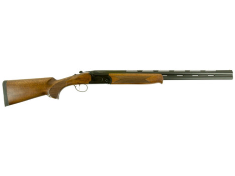 Stevens 22155 555 Compact 28 Gauge Break Open 2.75" 2rd 24" Black Satin Over/Under Vent Rib Barrel, Satin Black Aluminum Receiver, Fixed Satin Turkish Walnut Stock, Ambidextrous