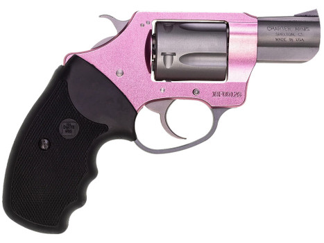 Charter Arms 53830 Undercover Lite Pink Lady Small 38 Special, 5 Shot 2" Stainless Steel Barrel & Cylinder, Aluminum Frame w/Black Finger Grooved Rubber Grip, Exposed Hammer