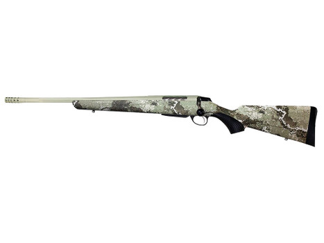 Tikka JRTXVA482 T3x Lite 6.5 Creedmoor 3+1 24.30" Fluted/Threaded, Desert Verde Cerakote Barrel/Rec, Veil Alpine Synthetic Stock, Interchangeable Grip, Muzzle Brake Left Hand