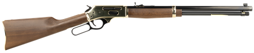 Henry H009BG Side Gate  Full Size 30-30 Win 5+1 20" Blued Steel Barrel, Brass Polished Drilled & Tapped Brass Receiver, American Walnut Fixed Stock, Right Hand                                         