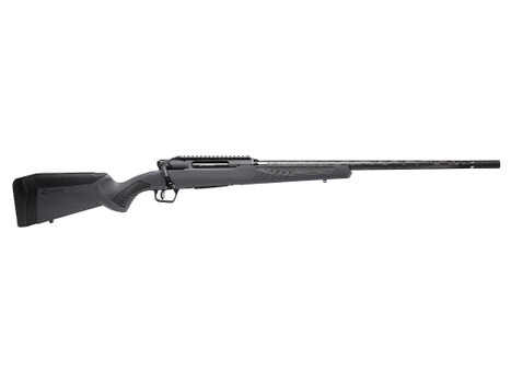 Savage Arms 57897 Impulse Mountain Hunter 6.5 PRC 2+1 24" Carbon Fiber Threaded Barrel Black Aluminum Receiver w/Picatinny Rail, Gray AccuStock Synthetic Stock, Ambidextrous