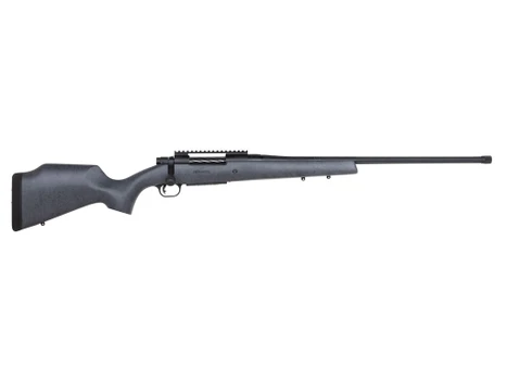 Mossberg 28102 Patriot Long Range Hunter 300 Win Mag Caliber with 3+1 Capacity, 24" Threaded/Fluted Barrel, Matte Blued Metal Finish & Sniper Gray Fixed Monte Carlo Stock Right Hand (Full Size)