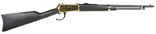 Heritage Mfg H9204418G 92  44 Mag 8+1 18" Black Alloy Steel Barrel, Gold PVD Stainless Steel Receiver, Hardwood Fixed Stock                                                                             