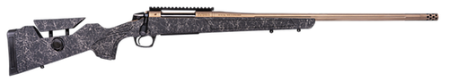 CVA CR3953F Cascade Long Range Hunter Full Size 308 Win 22" Smoked Bronze Cerakote Steel Threaded Barrel, Black w/Smoked Bronze Web Synthetic Stock                                                     