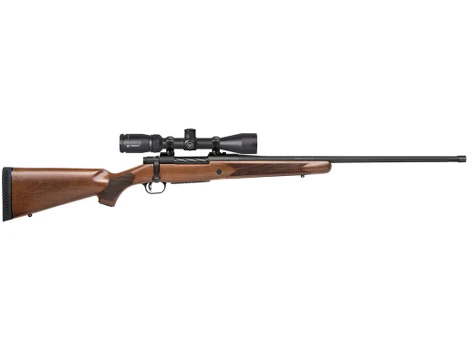 Mossberg 28124 Patriot 300 Win Mag Caliber with 3+1 Capacity, 24" Threaded/Fluted Barrel, Matte Blued Metal Finish & Walnut Stock Right Hand (Full Size) Includes Vortex Crossfire II 3-9x40mm Scope