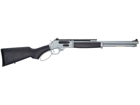 Henry H010GAWP Side Gate All Weather Full Size 45-70 Gov 4+1 18.43" Hard Chrome Plated Steel Barrel, Satin Hard Chrome Steel Receiver, Stained Hardwood Stock Right Hand