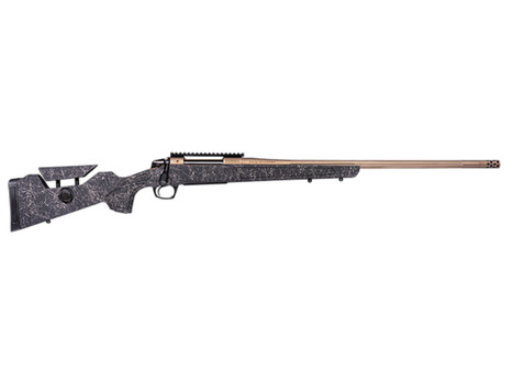 CVA CR3969F Cascade Long Range Hunter Full Size 7mm PRC 24" Smoked Bronze Cerakote Steel Threaded Barrel, Black w/Smoked Bronze Web Synthetic Stock
