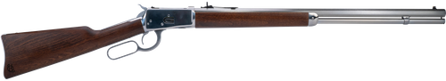 Heritage Mfg H9204424F9 92 Ranch Hand 44 Mag 12rd 24" Stainless Polished Octagon Barrel, Polished Stainless Steel Receiver, Fixed Hardwood Stock                                                        