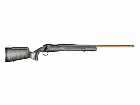 Christensen Arms 8010201000 Mesa Long Range 28 Nosler 3+1 26" Threaded Barrel, Burnt Bronze Cerakote, Green with Black/Tan Webbing Stock