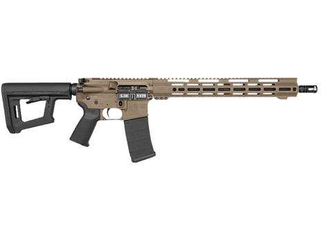 Diamondback DB1718K061 DB15 Carbon Series 5.56 NATO 30+1 16" Black Nitride Threaded Barrel, Flat Dark Earth Cerakote Picatinny Rail Aluminum Receiver, Adjustable Black Synthetic Stock, Magpul MOE Grip