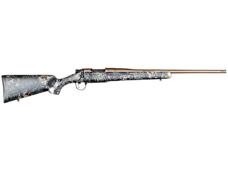 Christensen Arms 8010119100 Mesa FFT 7mm PRC 3+1 22" Threaded Barrel, Burnt Bronze Cerakote, Green with Black/Tan Webbing Stock