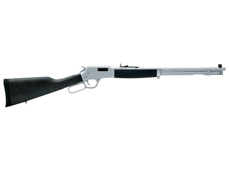 Henry H012GMAW Big Boy All Weather Side Gate Full Size 357 Mag 10+1 20" Hard Chrome Plated Steel Barrel, Satin Hard Chrome Steel Receiver, Stained Hardwood Wood Stock Right Hand