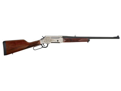 Henry H014D223 Long Ranger Deluxe Full Size 223 Rem/5.56x45mm NATO 5+1 20" Blued Steel Barrel, Engraved Nickel-Plated w/24K Gold Inlay Steel Receiver, American Walnut Stock Right Hand