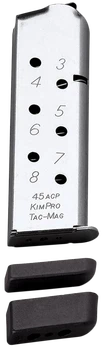 Kimber Mfg.,inc 1100721A Tac-Mag  8rd 45 ACP Silver Stainless Steel                                                                                                                                     