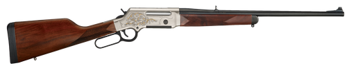 Henry H014D308 Long Ranger Deluxe Full Size 308 Win 4+1 20" Blued Steel Barrel, Engraved Nickel-Plated w/24K Gold Inlay Steel Receiver, American Walnut Stock Right Hand                                