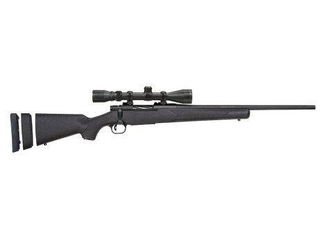 Mossberg 27840 Patriot Super Bantam 243 Win Caliber with 5+1 Capacity, 20" Fluted Barrel, Matte Blued Metal Finish & Black Synthetic Stock Right Hand (Youth) Include 3-9x40mm Scope