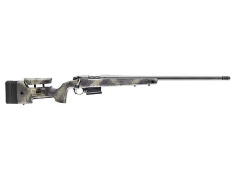 Bergara Rifles B14LM357 B-14 Wilderness HMR 7mm Rem Mag 5+1 24" Threaded, Sniper Gray Cerakote Barrel/Rec, Adj. SoftTouch Woodland Camo Stock with Mini-Chassis, Omni Muzzle Brake
