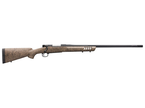 Winchester Guns 535243299 Model 70 Long Range 6.8 Western 4+1 24" Matte Black Black Webbed Tan Fixed Bell & Carlson w/Aluminum Bedding Stock Right Hand (Full Size)