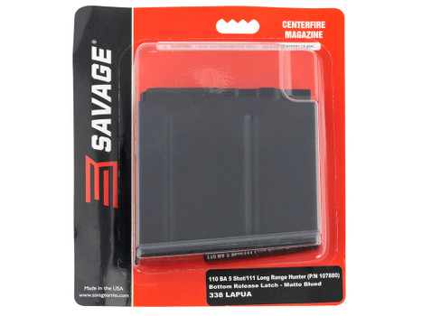 Savage Arms 55190 110BA 5rd 338 Lapua Mag Fits Savage 110BA/110BA/110/111 Long Range Hunter Blued Steel