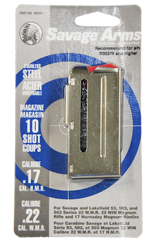 Savage Arms 90019 93 Series  10rd 17 HMR/22 WMR Stainless Steel                                                                                                                                         