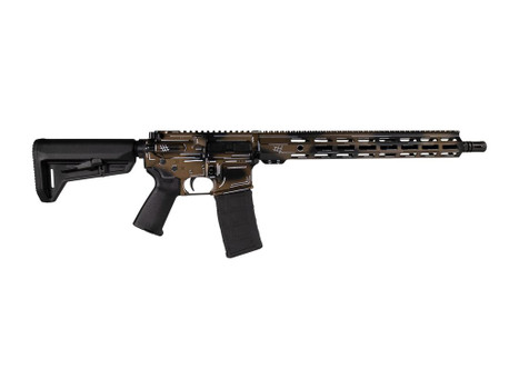 Shark Coast Tactical SCC101969ABRZ Anime-15 5.56 NATO 30+1 16" Black Nitride Threaded Barrel, Bronze Cerakote Aluminum Receiver w/Picatinny Rail, M-LOK Handguard, Magpul Collapsible Black Polymer Sto
