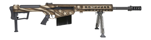 Barrett 20153 M107A1 America 250 50 BMG 10+1 Black Fluted Barrel, Receiver w/Picatinny Rail, QD BiPod Forend, M-LOK Handguard, Black Polymer Grip                                                       
