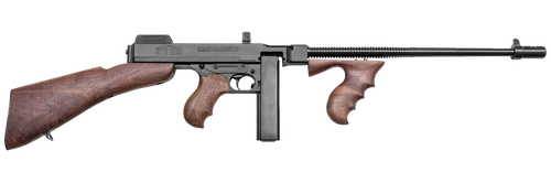 Thompson T1B 1927A-1 Deluxe 45 ACP Caliber with 16.50" Barrel, 20+1 Capacity Stick Magazine, Blued Metal Finish, Walnut Removable Fixed Stock & Wood Grip Right Hand                                    