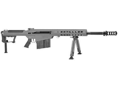 Barrett 18068 M107A1 50 BMG 20" 10+1 Tungsten Gray Cerakote Tungsten Gray Fixed with Sorbothane Recoil Pad Stock Black Polymer Grip