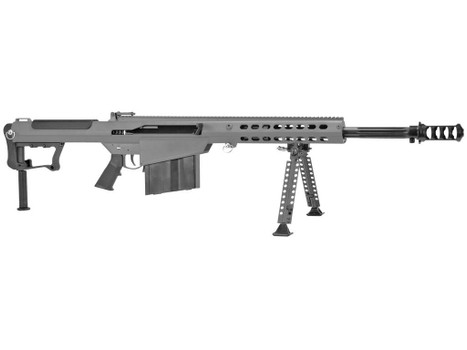 Barrett 18068 M107A1 50 BMG 20" 10+1 Tungsten Gray Cerakote Tungsten Gray Fixed with Sorbothane Recoil Pad Stock Black Polymer Grip