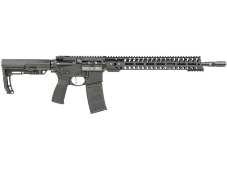 Patriot Ordnance Factory 01644 Minuteman Direct Impingement 5.56x45mm 30+1 16.50" Nitride Treated Threaded Barrel, Black Hard Coat Anodized Receiver, Synthetic 6 Position MFT Minimalist Stock