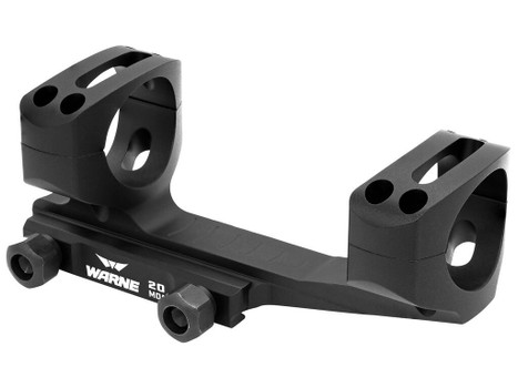 Warne LRSKEL30TW Skeletonized Scope Mount/Ring Combo Extended Black Anodized 30mm Tube MSR Ultra High Rings 20 MOA