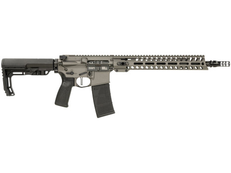 Patriot Ordnance Factory 02046 Minuteman 5.56x45mm 30+1 13.75" Black Steel Threaded Barrel, Tungsten Cerakote Receiver, 13" Renegade Rail Handguard