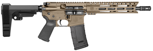 Diamondback DB1916B061 DB15  300 AAC 30+1 10" Flat Dark Earth Cerakote Heavy Barrel 9" M-LOK Handguard 7075-T6 Aluminum SBA3 Brace Magpul MOE Grip                                                      