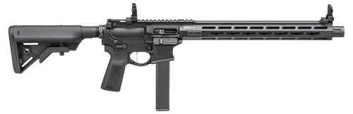 Springfield Armory STV91609B SAINT Victor 9mm Luger 16" 32+1, Black, B5 Systems Bravo Stock & Type 23 Grip, Flip-Up Sights, Blast Diverter                                                              