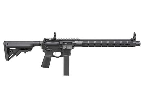 Springfield Armory STV91609B SAINT Victor 9mm Luger 16" 32+1, Black, B5 Systems Bravo Stock & Type 23 Grip, Flip-Up Sights, Blast Diverter
