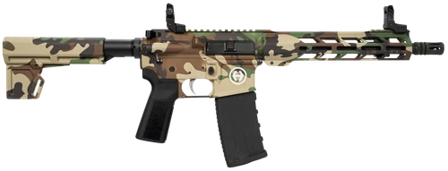 Hi-Point HP15P-556M81 HP 15P 5.56 NATO 30+1 10.50" Black Threaded Barrel, M81 Woodland Camo Aluminum Receiver w/Picatinny Rail, M-LOK Handguard, Blade Polymer Brace, Black B5 P Type 23 Grip           