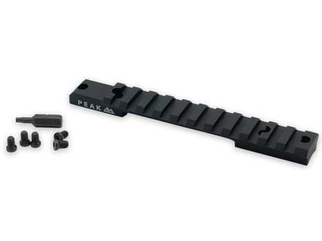 Weatherby J010004 Picatinny Rail Matte Black Aluminum Weatherby Model 307 Weaver Mount Short Action 20 MOA