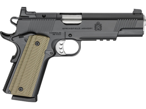 Springfield Armory PO9229AOS 1911 Operator 9mm 8+1 5" Black Cerakote Optic Ready Carbon Steel Slide Black Cerakote VZ G10 Grip