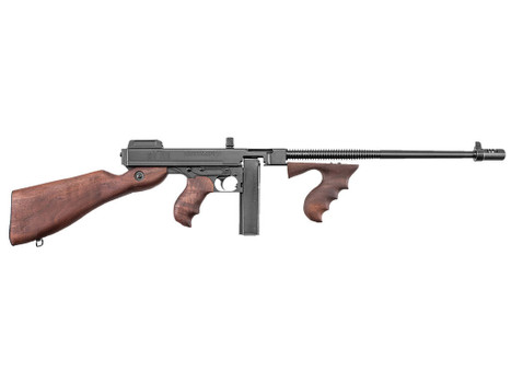 Thompson T1 1927A-1 Deluxe 45 ACP Caliber with 16.50" Barrel, 20+1 Capacity (Stick), Blued Metal Finish, American Walnut Stock Wood Grip Right Hand