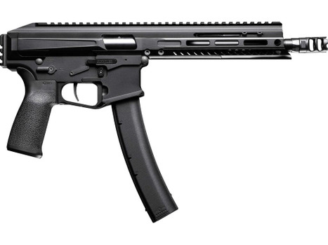 Patriot Ordnance Factory 02542 Phoenix 9mm Luger 35+1 8.50" 8" Black Threaded Barrel, Black Anodized Aluminum Receiver w/Picatinny Rail, M-LOK Handguard MFT Grip, Rear Picatinny Rail, Ambidextrous