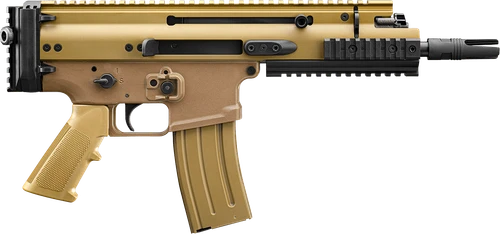 FN 38101241 SCAR 15P 5.56x45mm 30+1 7.50" Chrome Lined Steel Barrel, Flat Dark Earth Anodized Aluminum Picatinny Rail Receiver, FDE Polymer Grip, Ambidextrous                                          