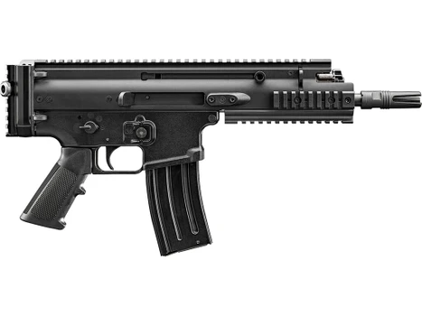 FN 38101244 SCAR 15P 5.56x45mm 10+1 7.50" Black Anodized Chrome Lined Steel Barrel, Black Anodized Aluminum Picatinny Rail Receiver, Black Polymer Grip, Ambidextrous