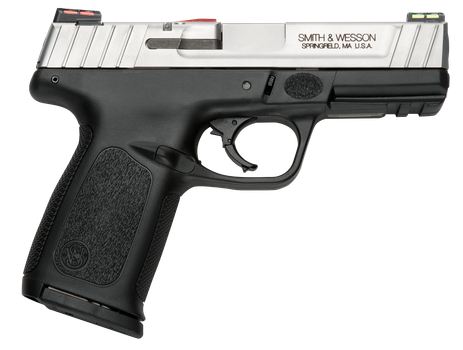 Smith & Wesson 11907 SD VE 9mm Luger Caliber with 4" Barrel, 10+1 Capacity, Matte Black Finish Picatinny Rail Frame, Serrated Stainless Steel Slide, Textured Polymer Grip & HiViz Sights               