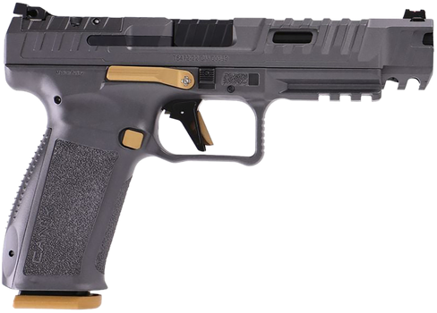 Canik HG6771TN SFx Rival 9mm Luger 10+1 5" Black Steel Barrel, Rival Gray Optic Cut/Serrated Steel Slide, Canik Grey Polymer Frame w/Picatinny Rail, Rival Grey Polymer Grip                            