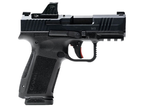 Canik HG7882VN Mete MC9L w/Optic 17+1 9mm Luger Black Sub-Compact Frame 3.18" Steel Barrel Black, Nitride Serrated Steel Slide, Black Polymer Frame w/Picatinny Rail, MeCanik MO1 Red Dot